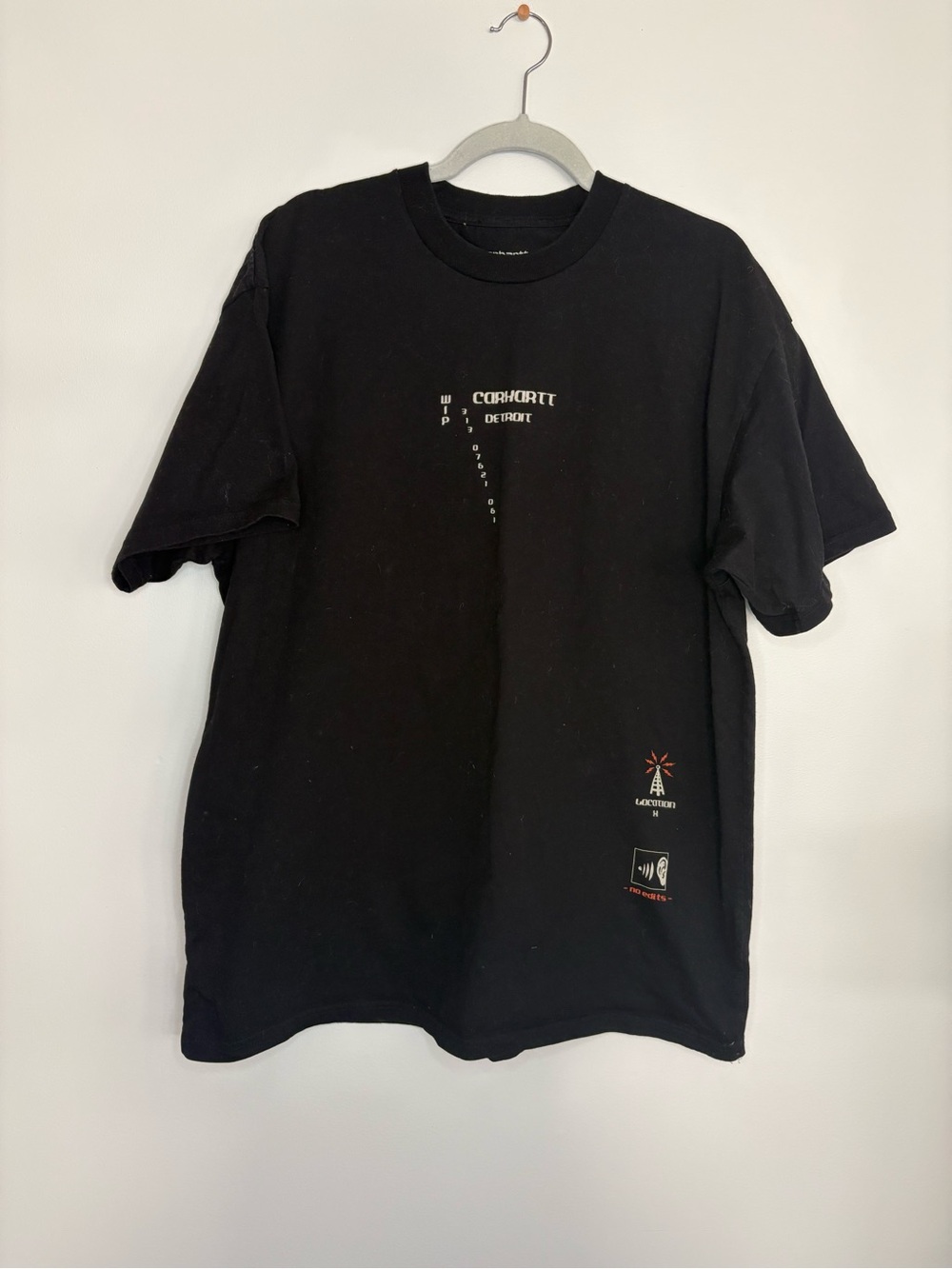 Carhartt Black Graphic Short-Sleeve Tee with Small Chest Logo